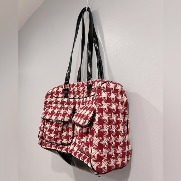Vera Bradley Limited Edition Houndstooth Large Weekend Satchel Tote Travel Bag - Picture 16 of 17